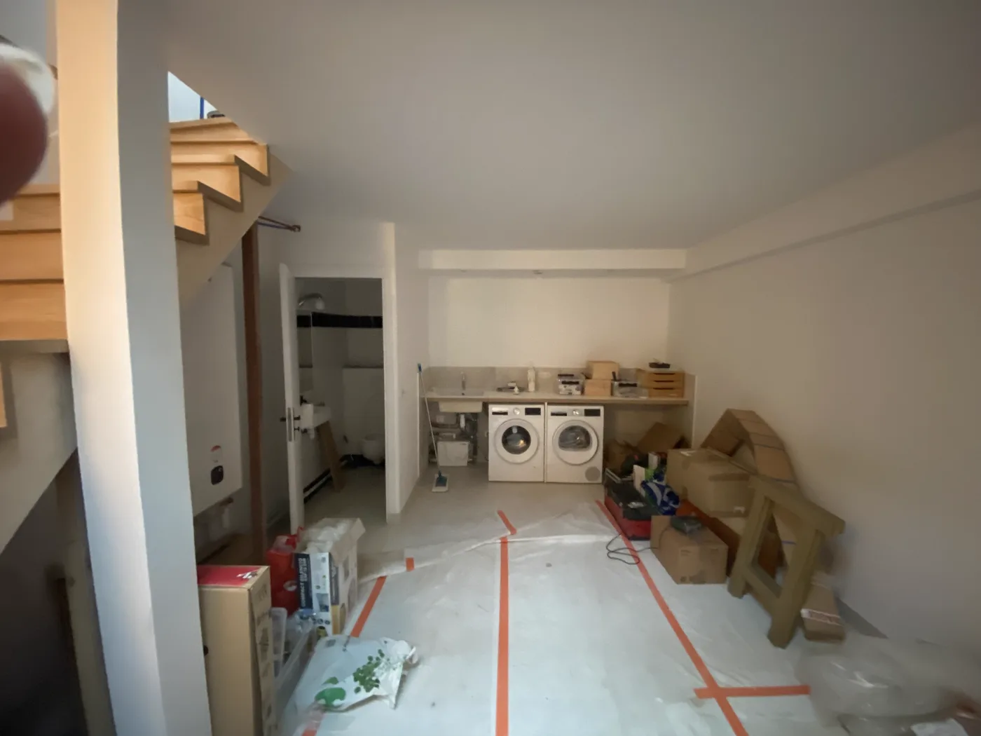 Sous-sol technique aménagé après travaux, Paris 14e